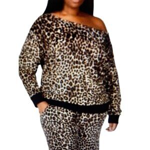 NWT MICHAEL KORS PLUS SIZE ANIMAL-PRINT VELOUR DARK CAMEL varies